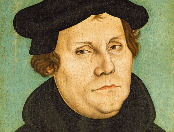 Lutero como professor, 1529 (óleo no painel) por Cranach, Lucas, o Ancião (1472-1553);  Schlossmuseum, Weimar, Alemanha;  (add.info .: Luther als Professor, Martin Luther (1483-1546););  Alemão, fora dos direitos autorais